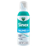 Vicks Sinex Saline Spray bouteille: soulage la congestion quotidienne sans médicament.