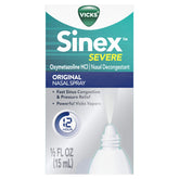 Vicks Sinex Severe spray nasal menthol, soulagement rapide de la congestion nasale.