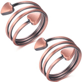 Bague Vicmag magnétique en cuivre pour femmes, ensemble chic prêt à porter.