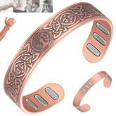Vicmag bracelet cuivre 9x magnets, vue avant, pour un style masculin durable au quotidien.