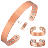 Vicmag bracelet magnétique en cuivre ensemble 3 pièces, style discret et durable.