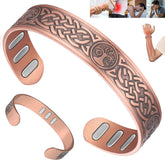 Bracelet Vicmag pour homme en cuivre avec 9x aimants, port quotidien.