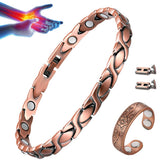 Vicmag bracelet cuivre magnétique, allure élégante près du poignet pour un usage quotidien.