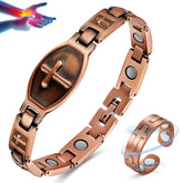 Vicmag bracelet magnétique cuivre 99,9% – focus principal élégant et soutien potentiel au poignet.