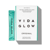 vida-glow-marine-collagene-poudre-bouteille : poudre facile à mélanger, favorise peau éclatante et cheveux forts.
