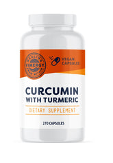 Vimergy Curcumin en capsules liquides dans une bouteille, absorption rapide et pratique.