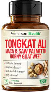 Vimerson Health HornyGoatWeed — bouteille, énergie potentielle pour entraînements et journée active.