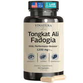 VINATURA Tongkat Ali Bouteille pour énergie naturelle au quotidien.