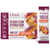 VINIA Résveratrol Électrolyte Hydration, dose orange pour énergie durable.
