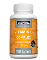 VISPURA tablettes-b-complex-vegan-180: énergie durable et soutien immunitaire.
