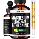 Vita Guard L-Theanine Magnesium Glycinate gouttes bouteille: relaxation potentielle et détente.