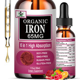 Gouttes de fer Vita Letuo avec vitamine C pour une absorption maximale et énergie potentielle.