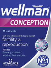 Vitabiotics Wellman Conception – bouteille pratique pour un usage quotidien.
