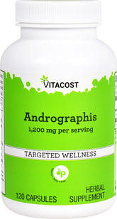 Vitacost Andrographis: bouteille de capsules pour une utilisation quotidienne.