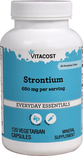 Vitacost NSI Strontium, bouteille-versement: soutien potentiel des os dans le quotidien.