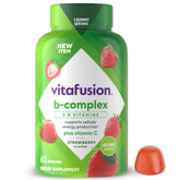 Vitafusion B-Complex gommes, boîte 60, soutien potentiel à l'énergie quotidienne.