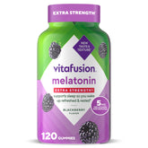 Vitafusion Mélatonine 5 mg, bouteille pratique, idéal pour le rituel du coucher.