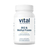 Vital Nutrients B12 et Methylfolate – bouteille pratique pour une prise quotidienne.