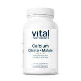 Vital Nutrients Calcium Citrate Malate – bouteille de gélules faciles à avaler pour la santé osseuse.
