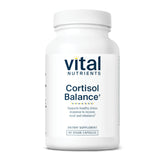 Vital Nutrients Cortisol Balance: bouteille en train de verser, soutien potentiel a l'energie et au calme.
