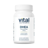 Vital Nutrients DHEA 25 mg – bouteille pratique pour une supplémentation quotidienne.