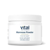 Vital Nutrients Mannose Poudre — Bouteille pratique pour usage quotidien et vegan.