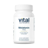 Vital Nutrients Mélatonine 10 mg – bouteille, soutien possible au cycle sommeil naturel.