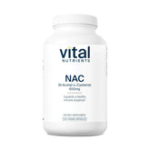 Vital Nutrients NAC 600mg – bouteille et gélules faciles à prendre pour le soutien des voies respiratoires.