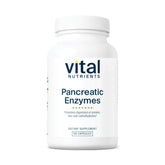Vital Nutrients Pancréatiques Enzymes: bouteille visible pour soutenir la digestion après le repas.