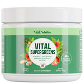 Emballage Vital Greens de Vital Nutritive, prêt pour votre routine verte.