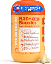 VitalForm NAD+ NMN NR – Bouteille visible, énergie soutenue au quotidien grâce à la formule avancée.