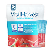 VitalHarvest pochette électrolytes saveur pastèque, emballage pratique pour hydratation nomade.