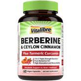 Vitalibre Berberine : bouteille pratique pour votre routine quotidienne soutenant le métabolisme.