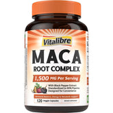 Capsules Vitalibre Maca en bouteille pour énergie et vitalité quotidiennes.