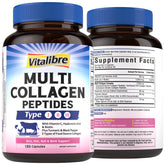 Vitalibre Multi Collagen – bouteille de capsules, soutien potentiel de peau et mobilité.
