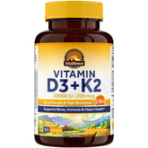 Vitalitown, gélules D3-K2, bouteille prête, soutien potentiel des os.