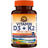 Vitalitown D3-K2 en flacon, soutien potentiel des os et du système immunitaire.
