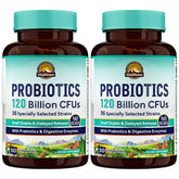 Vitalitown Probiotiques, capsules, 120 milliards d’unités potentiellement bénéfiques pour la digestion.