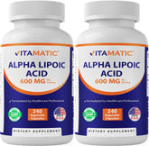 Vitamatic Alpha Lipoïque Acide 600 mg – capsules, soutien potentiel des défenses naturelles.