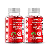 Gommes Vitamatic B12 saveur cerise naturelle pour énergie quotidienne.