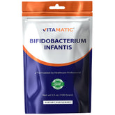 Vitamatic poudre probiotique Bifidobacterium Infantis, emballage 100 g, pratique à utiliser.