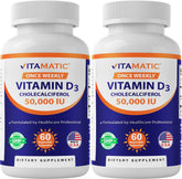 Vitamatic D3 50 000 UI, dose hebdomadaire, soutien potentiel à la fonction musculaire