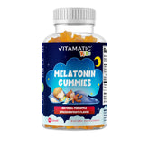 Gommes Vitamatic mélatonine pour enfants au goût ananas-passionfruit, routine du soir agréable.