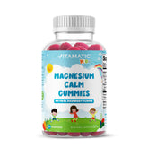 Gommes Vitamatic Kids Magnesium Calm en bouteille, format pratique pour l'apport quotidien.