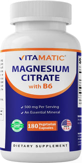 Vitamatic Magnésium Citrate 500 mg – emballage clair et dosage pratique