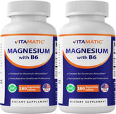 Vitamatic Magnésium: bouteille et tablettes, pratique au quotidien.
