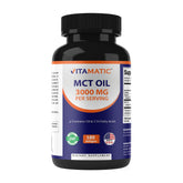 Vitamatic Huile MCT - bouteille de 180 gélules, énergie potentielle pour le keto.