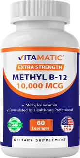Pastilles Vitamatic Methyl B12 dans boîte – énergie potentielle et facilité d'utilisation.