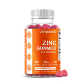 Gommes Vitamatic Zinc en bouteille, format pratique et faciles à prendre.