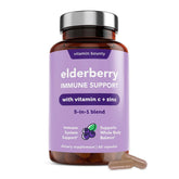 Vitamin Bounty – emballage des capsules d'élderberry, pratique pour l'usage quotidien.